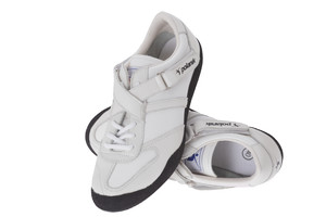 504-03P (Polanik throwing shoes, shot-discus-hammer shoes, two straps, white-black)