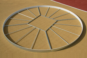 DC-250_DT (Competition discus throwing circle ready for drainage and tie-down box set)